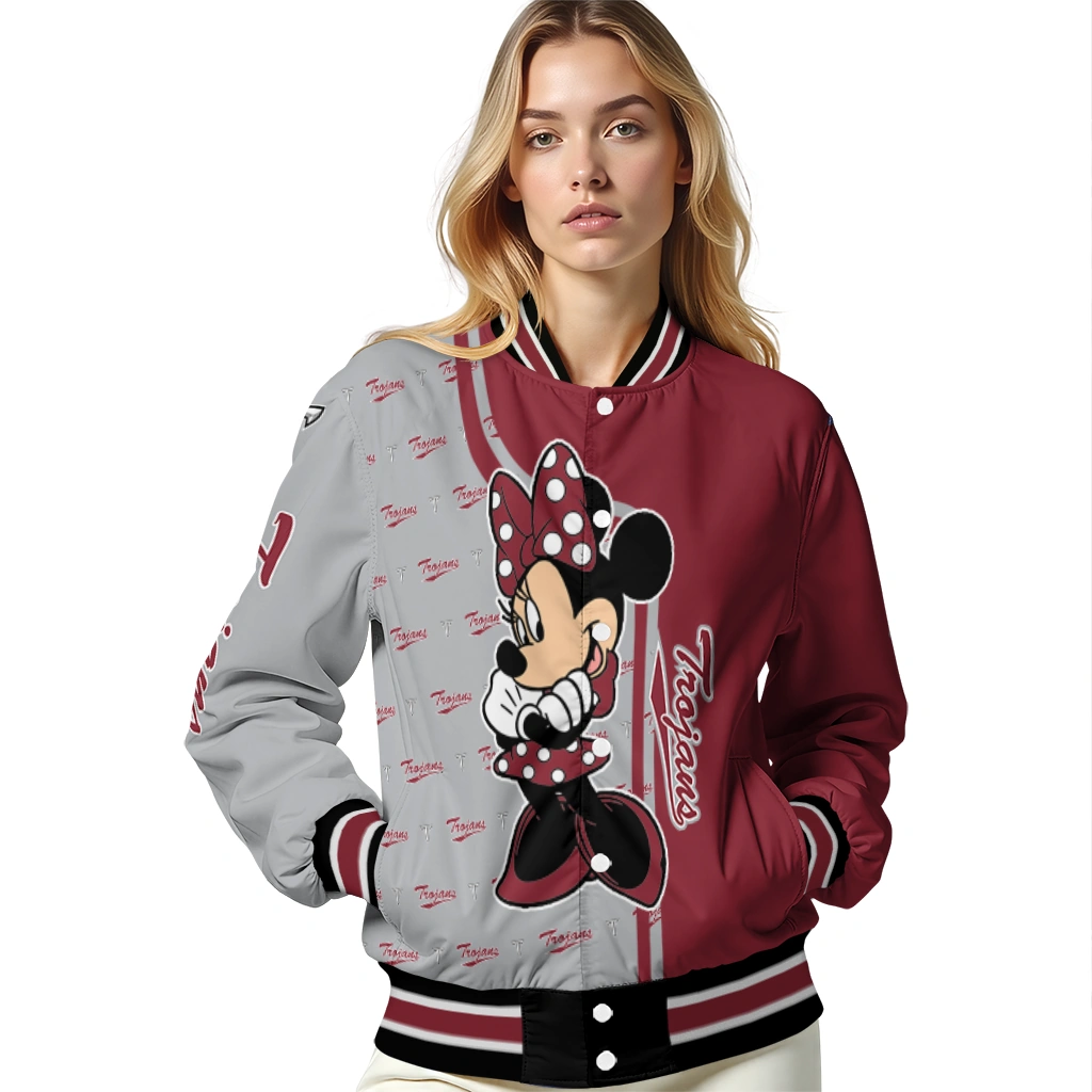 troy trojans minnie mouse red varsity jacket latest model troy trojans minnie mouse red varsity jacket latest model