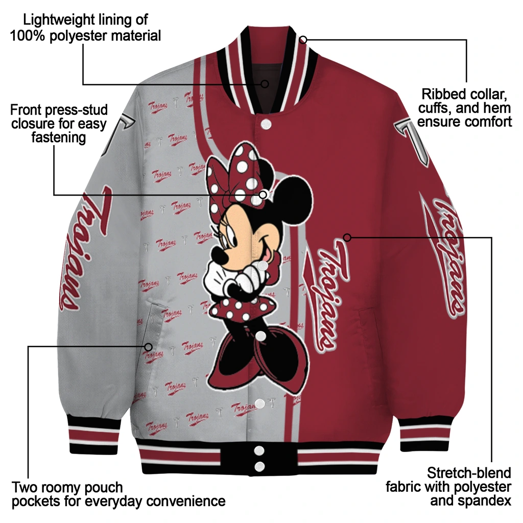 troy trojans minnie mouse red varsity jacket new arrival troy trojans minnie mouse red varsity jacket new arrival