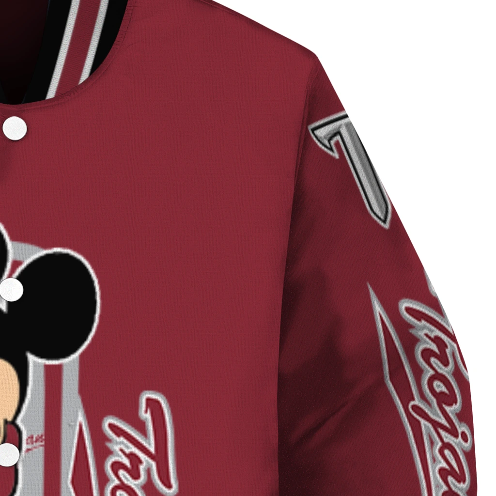 troy trojans minnie mouse red varsity jacket premium grade troy trojans minnie mouse red varsity jacket premium grade