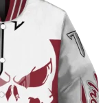 troy trojans skull outline red white varsity jacket best selling