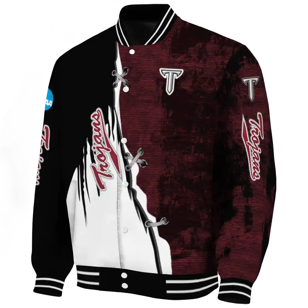 troy trojans torn texture print red black varsity jacket best selling troy trojans torn texture print red black varsity jacket best selling