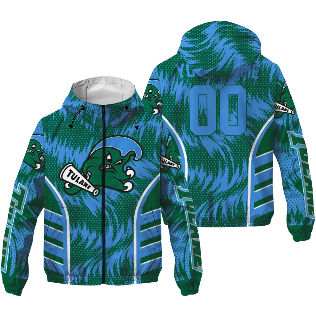 tulane green wave dynamic heat wave green windbreaker jacket high quality tulane green wave dynamic heat wave green windbreaker jacket high quality