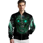 tulane green wave inferno skull green black bomber jacket best selling