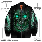 tulane green wave inferno skull green black bomber jacket best selling