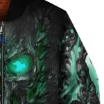 tulane green wave inferno skull green black bomber jacket best selling