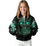 tulane green wave inferno skull green black bomber jacket best selling