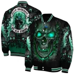 tulane green wave inferno skull green black varsity jacket best selling