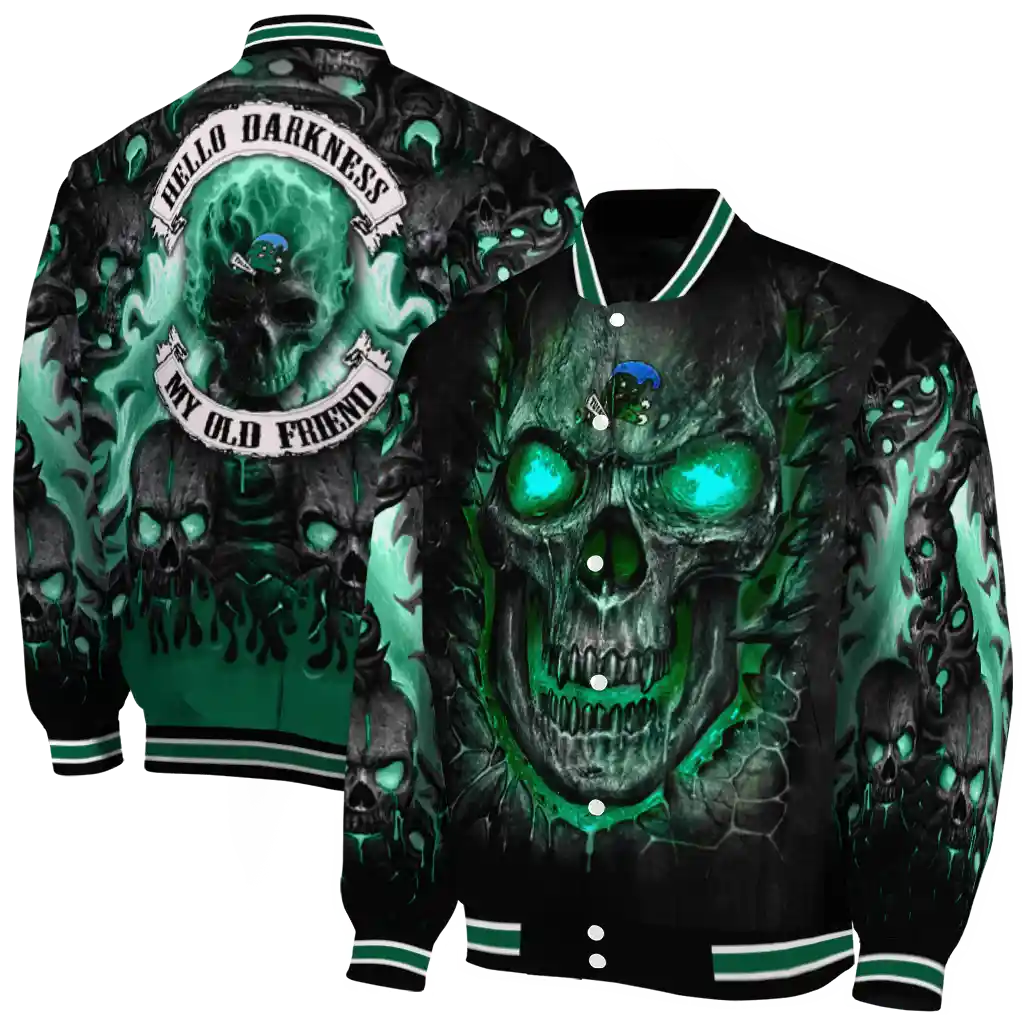 tulane green wave inferno skull green black varsity jacket fashion forward tulane green wave inferno skull green black varsity jacket fashion forward