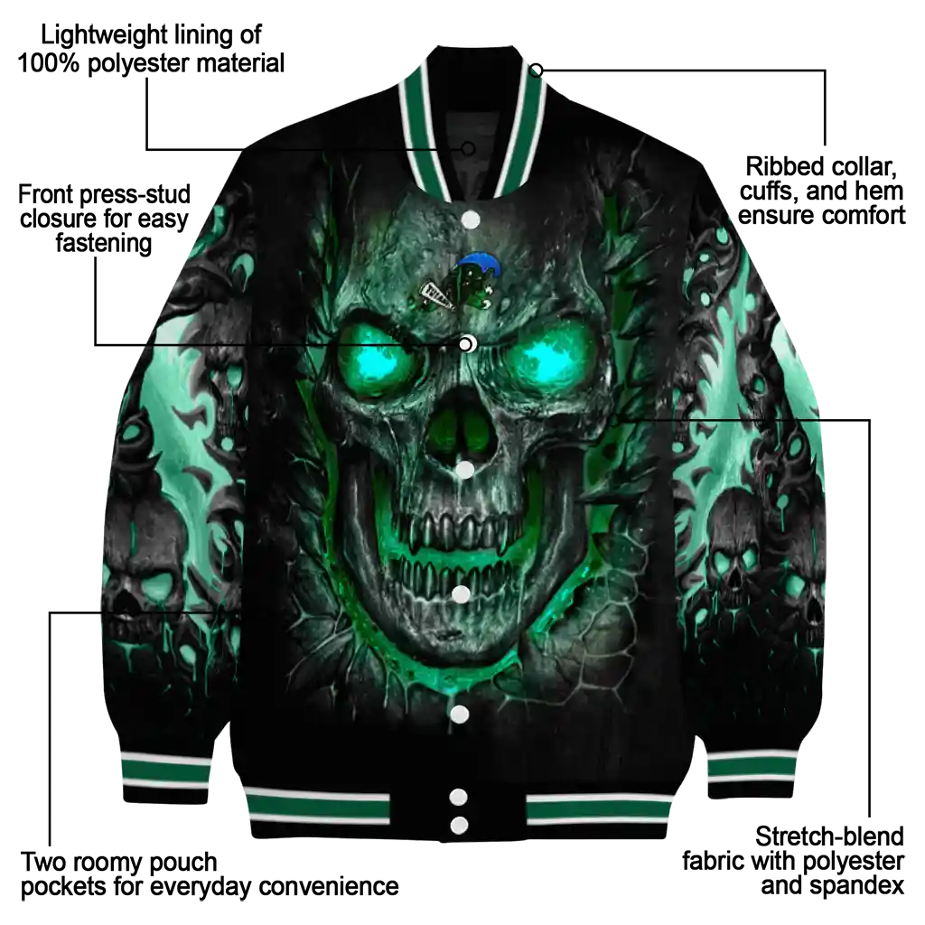 tulane green wave inferno skull green black varsity jacket new arrival tulane green wave inferno skull green black varsity jacket new arrival