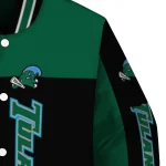 tulane green wave intricate skull green black varsity jacket best selling