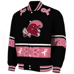 tulane green wave pink ribbon black pink varsity jacket best selling