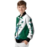 tulane green wave ripped bolt green white bomber jacket best selling