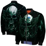 tulane green wave skull bite green black bomber jacket best selling