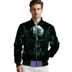 tulane green wave skull bite green black bomber jacket best selling