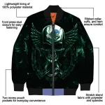 tulane green wave skull bite green black bomber jacket best selling