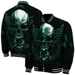 tulane green wave skull bite green black varsity jacket best selling