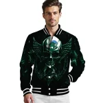 tulane green wave skull bite green black varsity jacket best selling