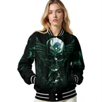 tulane green wave skull bite green black varsity jacket best selling