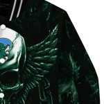 tulane green wave skull bite green black varsity jacket best selling