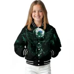 tulane green wave skull bite green black varsity jacket best selling