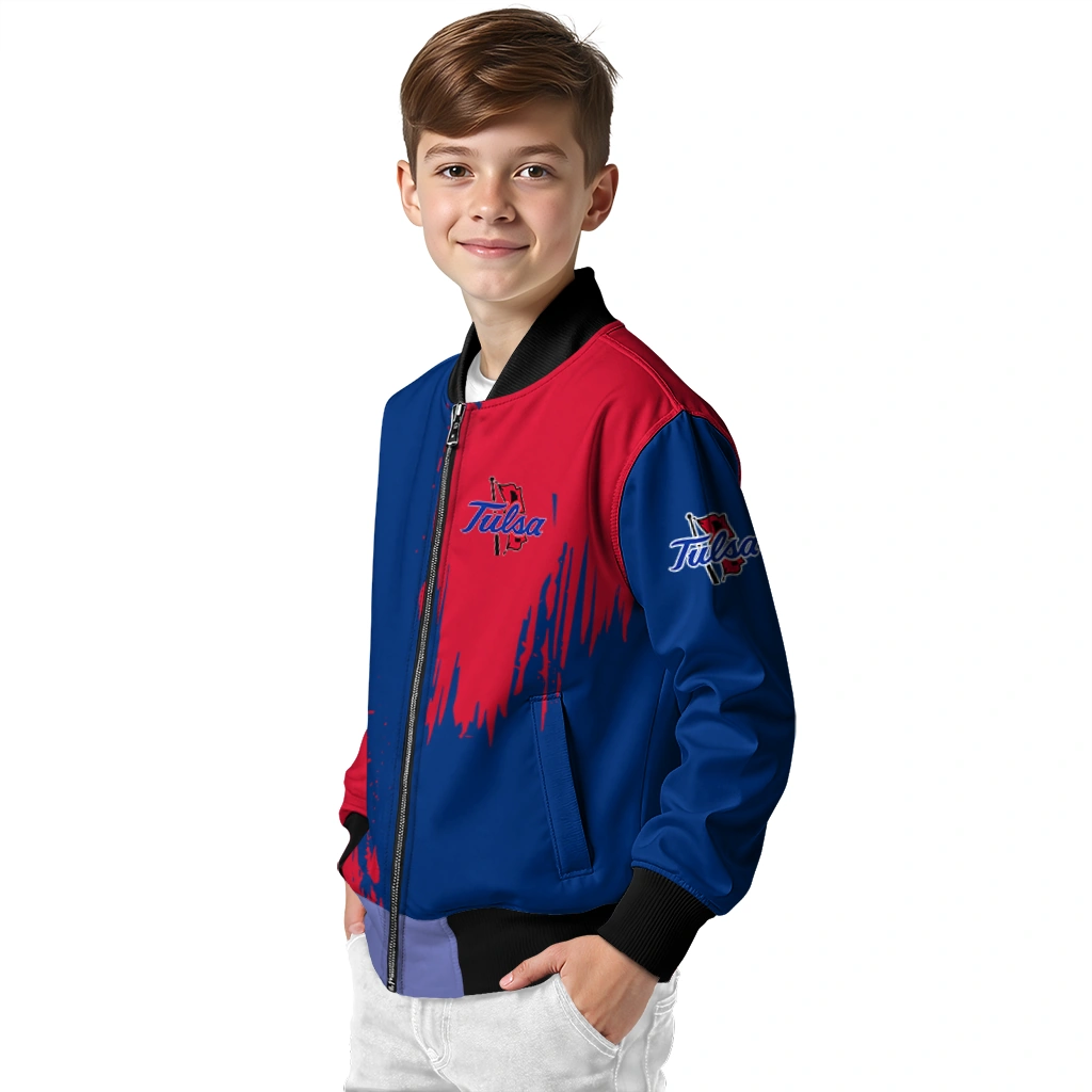 tulsa golden hurricane urban mark blue bomber jacket trendy tulsa golden hurricane urban mark blue bomber jacket trendy