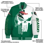 uab blazers skull outline green white varsity jacket best selling