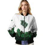 ucf knights clovers pattern white green bomber jacket best selling