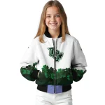 ucf knights clovers pattern white green bomber jacket best selling