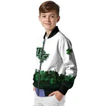 ucf knights clovers pattern white green bomber jacket best selling