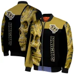 ucf knights fire skull gold black bomber jacket best selling