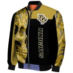 ucf knights fire skull gold black bomber jacket best selling