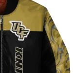 ucf knights fire skull gold black bomber jacket best selling