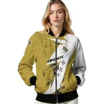 ucf knights ripped bolt gold white bomber jacket best selling