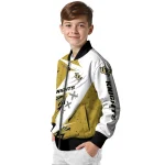 ucf knights ripped bolt gold white bomber jacket best selling