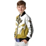 ucf knights skull outline gold white bomber jacket best selling