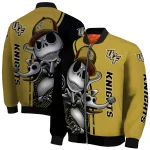 ucf knights spooky grin gold bomber jacket best selling