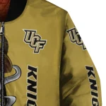 ucf knights spooky grin gold bomber jacket best selling
