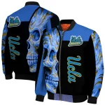 ucla bruins fire skull blue black bomber jacket best selling