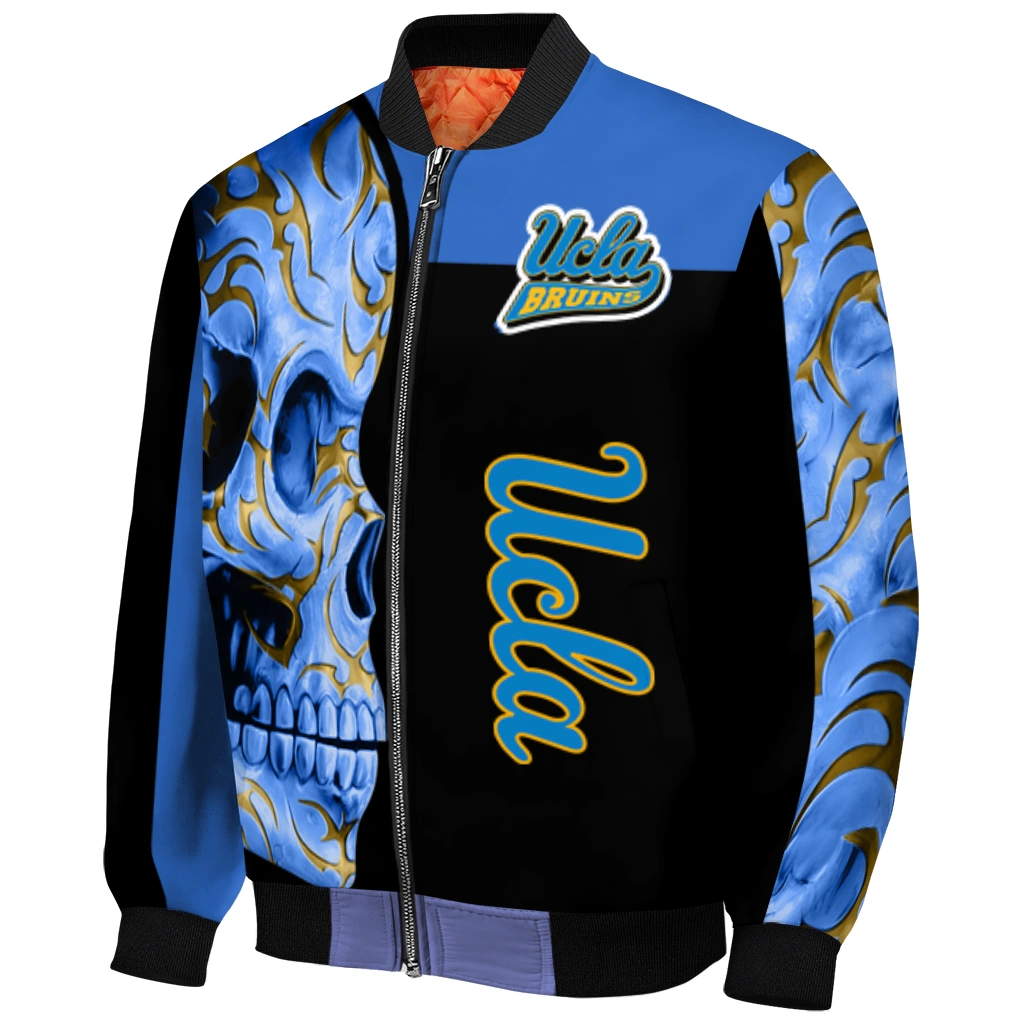 ucla bruins fire skull blue black bomber jacket fashion forward ucla bruins fire skull blue black bomber jacket fashion forward