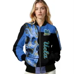 ucla bruins fire skull blue black bomber jacket best selling