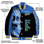 ucla bruins fire skull blue black varsity jacket best selling