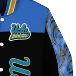 ucla bruins fire skull blue black varsity jacket best selling