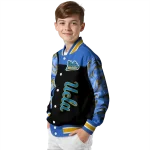 ucla bruins fire skull blue black varsity jacket best selling