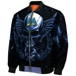 ucla bruins skull bite blue black bomber jacket best selling