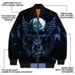 ucla bruins skull bite blue black bomber jacket best selling