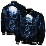 ucla bruins skull bite blue black varsity jacket best selling