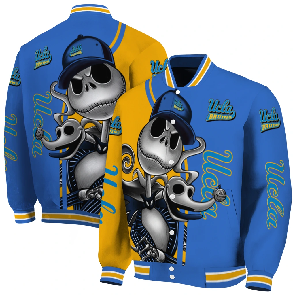 ucla bruins spooky grin blue varsity jacket fashion forward ucla bruins spooky grin blue varsity jacket fashion forward