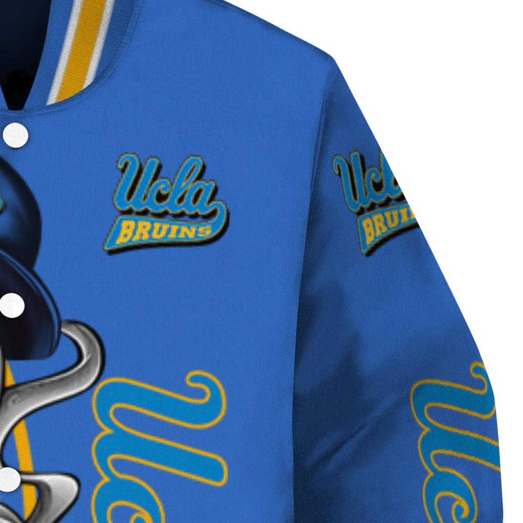 ucla bruins spooky grin blue varsity jacket premium grade ucla bruins spooky grin blue varsity jacket premium grade