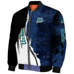 ucla bruins torn texture print blue black bomber jacket best selling