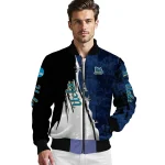 ucla bruins torn texture print blue black bomber jacket best selling